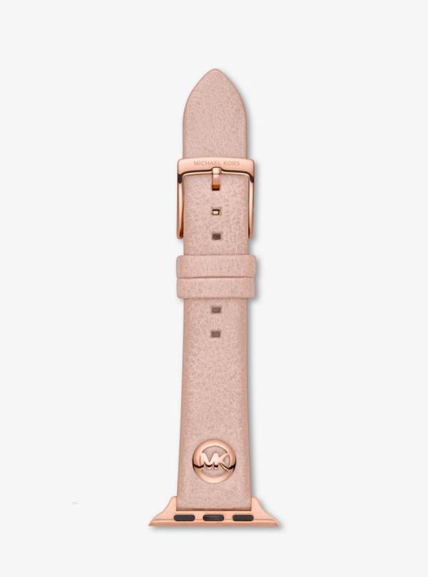 Damske Smart Hodinky Michael Kors Leather Strap For Apple® Ruzove - Hodinky Michael Kors Sleva | VWDGZ-0719